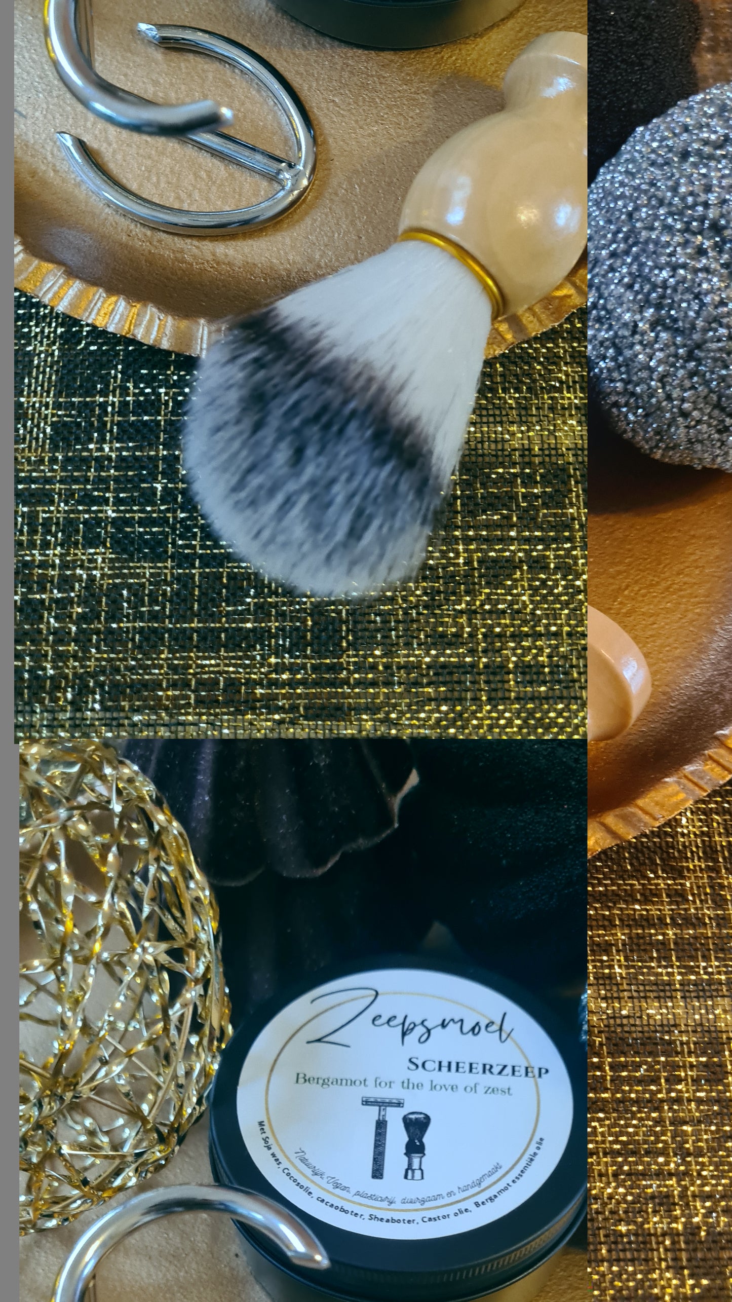 Luxe Scheerset Sandelhout