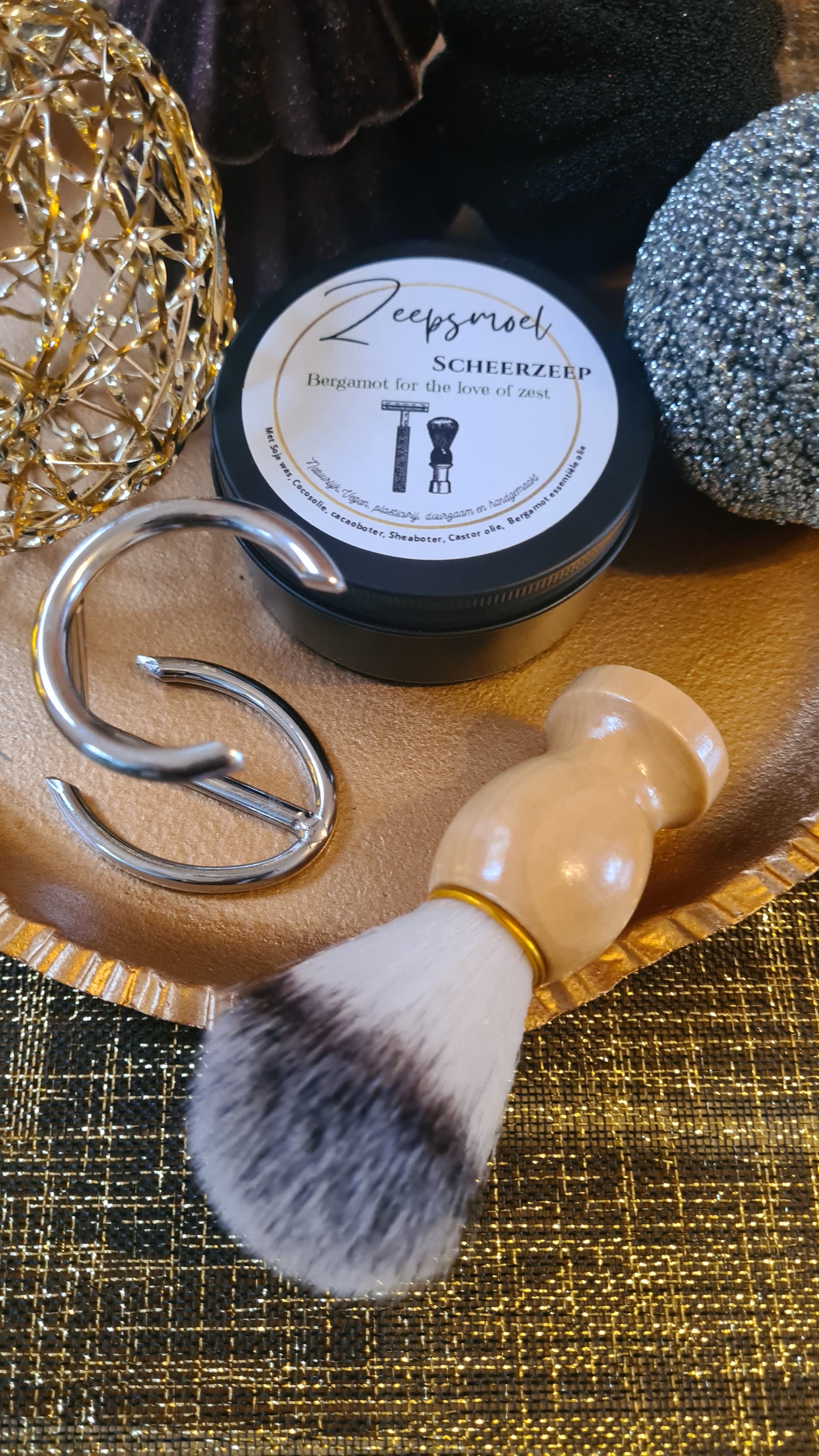 Luxe Scheerset Sandelhout