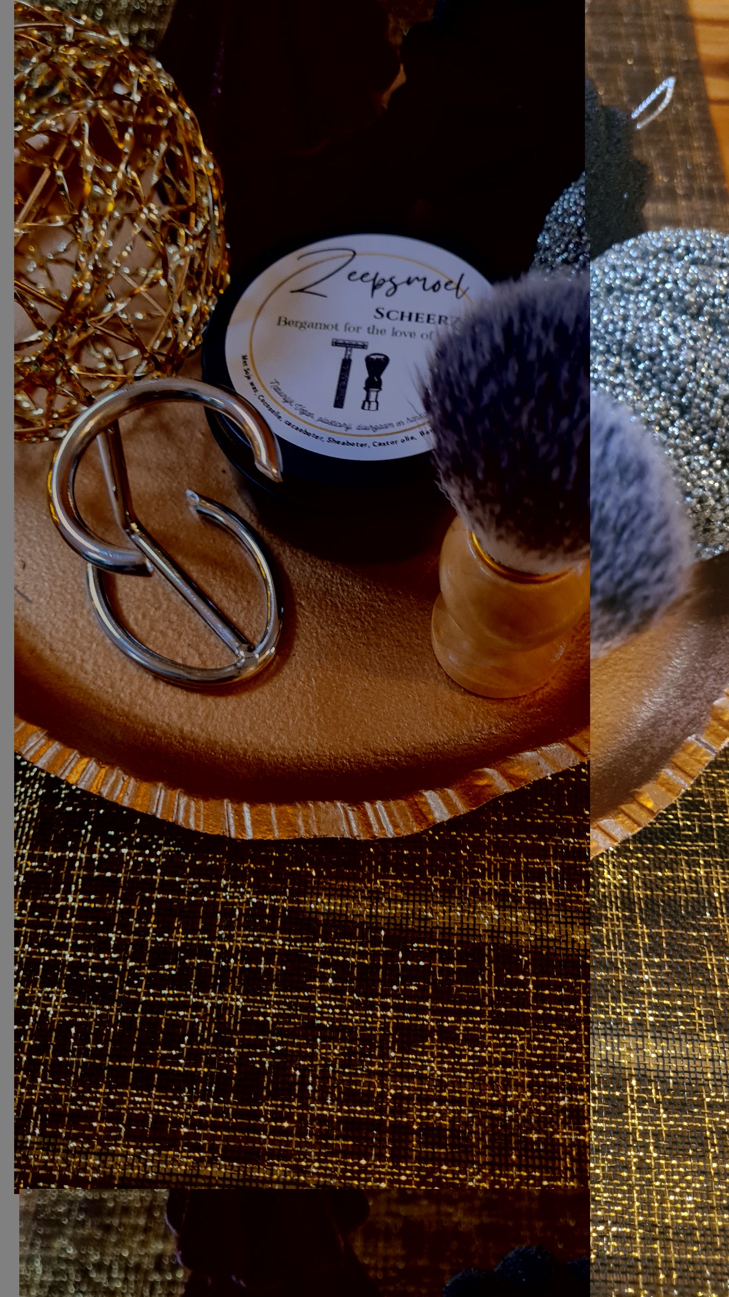 Luxe Scheerset Sandelhout