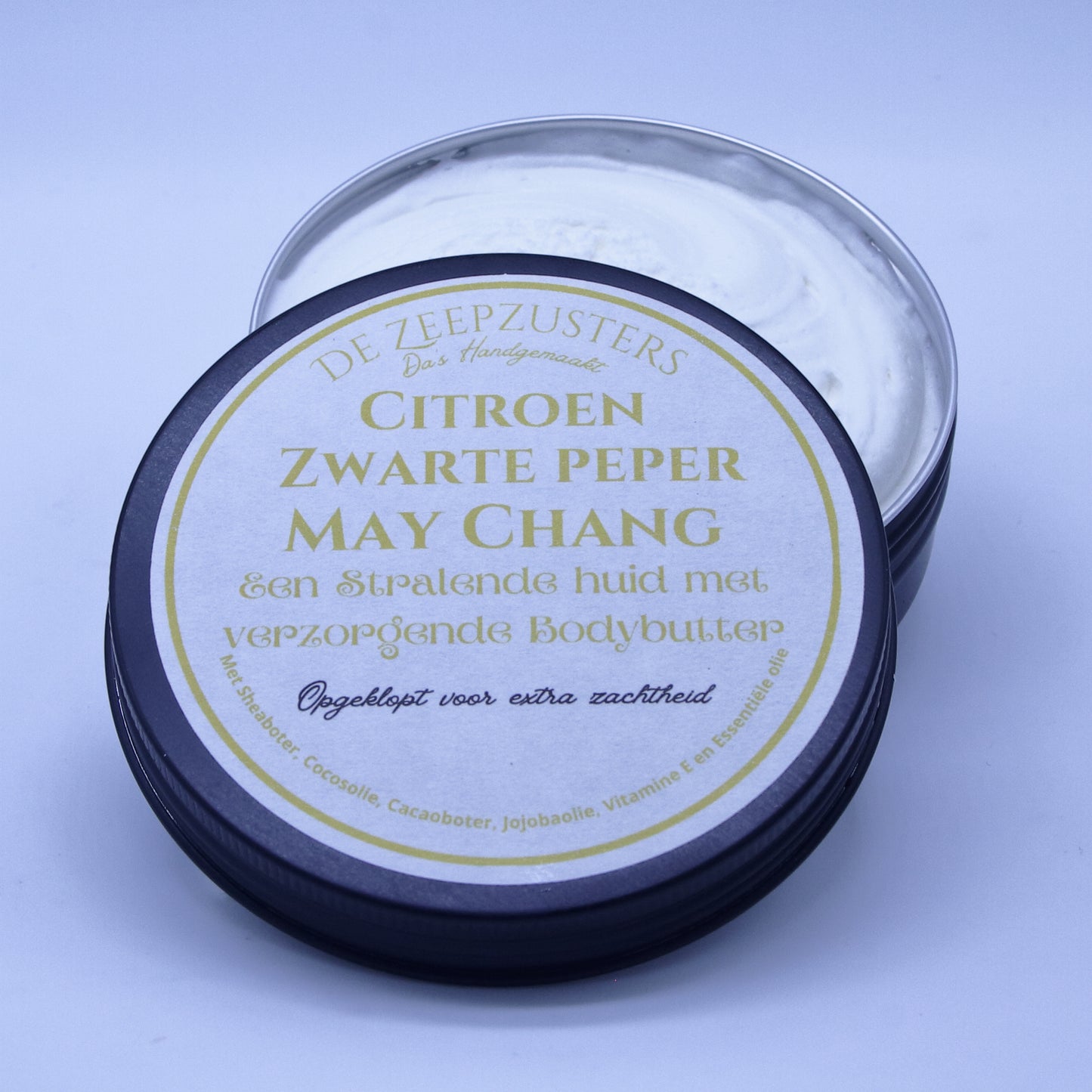 Bodybutter met etherische olie van Citroen, zwarte peper en May chang