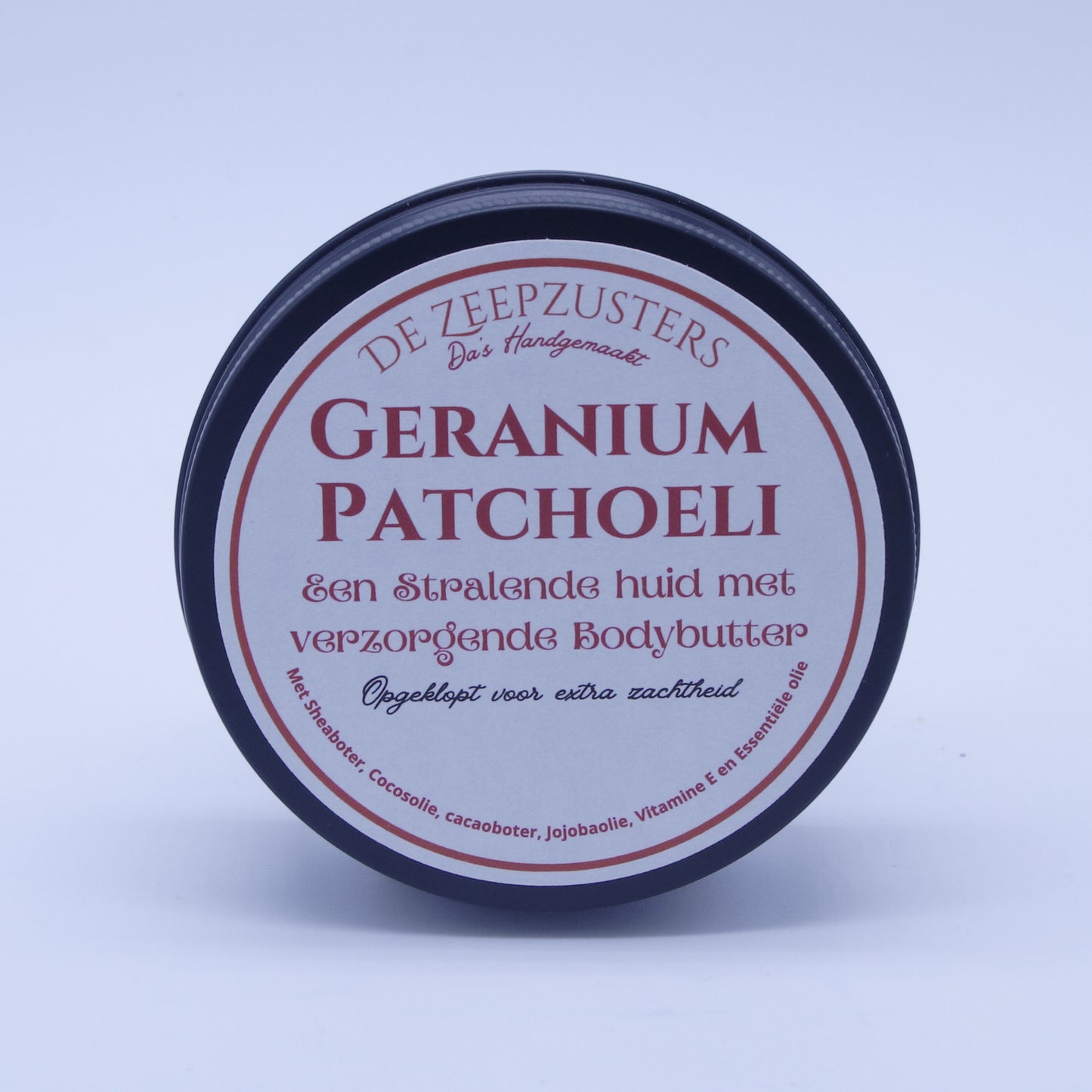 Bodybutter met etherische olie van Patchoeli en Geranium