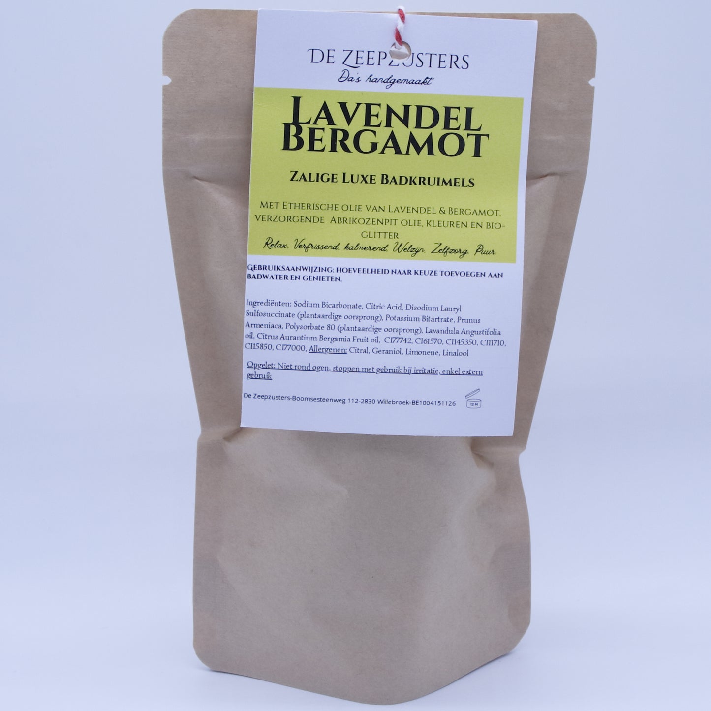 Zalige Luxe Badkruimels met 100% zuivere etherische olie van Lavendel en Bergamot
