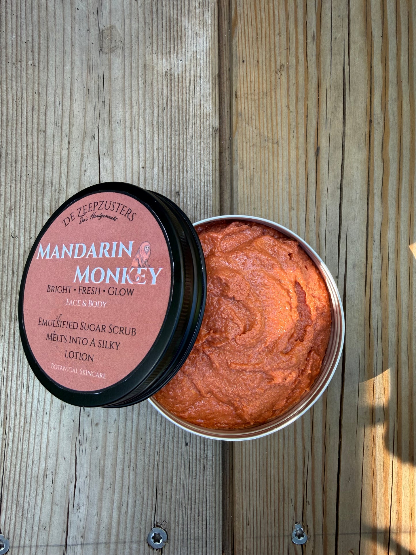 Emulsified Sugar Scrub - Mandarin Monkey - 150gram => verzending 10/8 PRE-SALE!!!