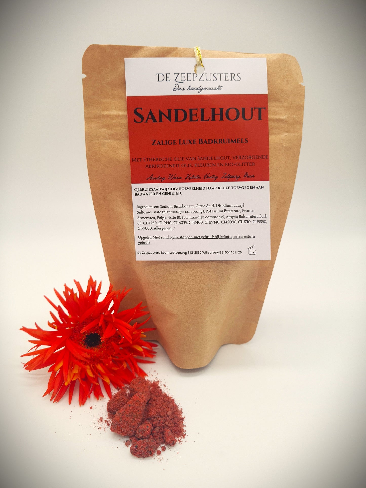 Zalige Luxe Badkruimels met 100% zuivere etherische olie van Sandelhout