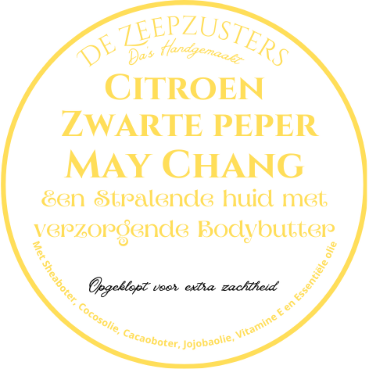 Bodybutter met etherische olie van Citroen, zwarte peper en May chang